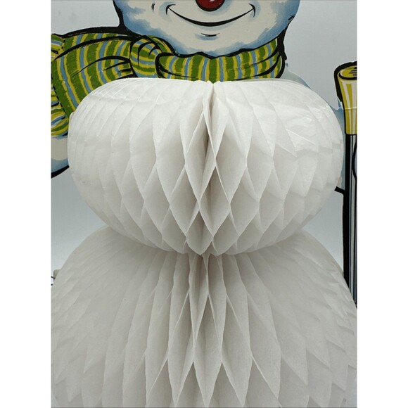 Beistle Snowman Honeycomb Die Cut Double Sided Christmas Frosty 1979 Vintage - Picture 8 of 16